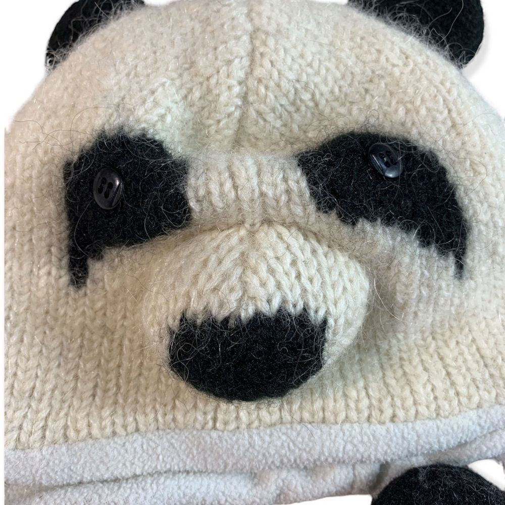 𝅺WOOL Little Kids Panda Hat - Picture 3 of 10